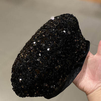 Κομψό γυναικείο καπέλο με πούλιες - μπερέ