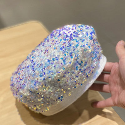 Κομψό γυναικείο καπέλο με πούλιες - μπερέ