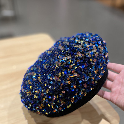 Κομψό γυναικείο καπέλο με πούλιες - μπερέ