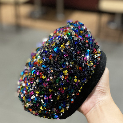 Κομψό γυναικείο καπέλο με πούλιες - μπερέ