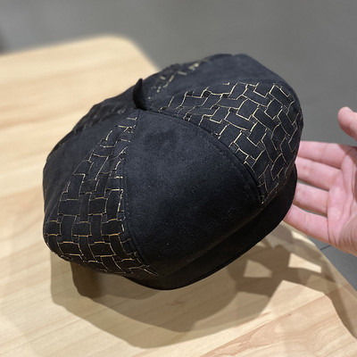 Női bársony barett sapka