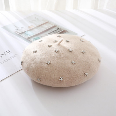 Νέο μοντέλο γυναικείο μάλλινο καπέλο με πέρλες - δύο μοντέλα