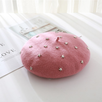 Νέο μοντέλο γυναικείο μάλλινο καπέλο με πέρλες - δύο μοντέλα