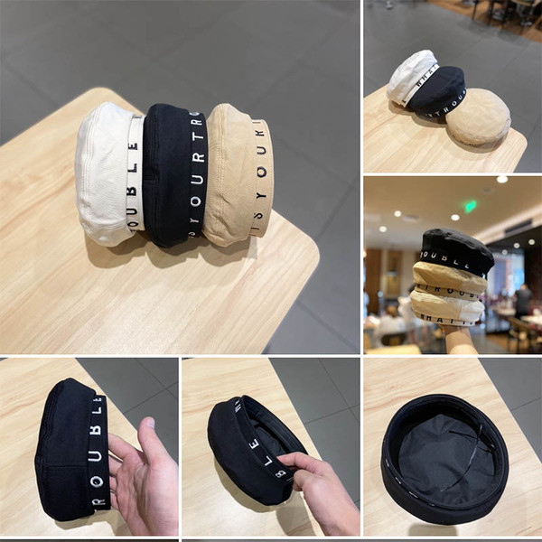 Női barett típusú sapka hímzéssel