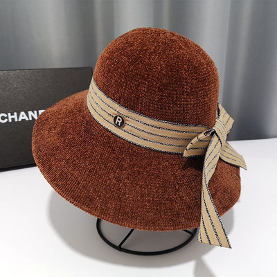 Φθινοπωρινό γυναικείο καπέλο με κορδέλα σε διάφορα χρώματα