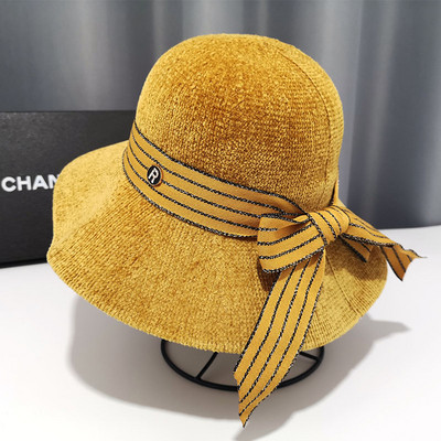 Φθινοπωρινό γυναικείο καπέλο με κορδέλα σε διάφορα χρώματα