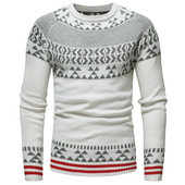 Modern férfi pulóver testhezálló mintával