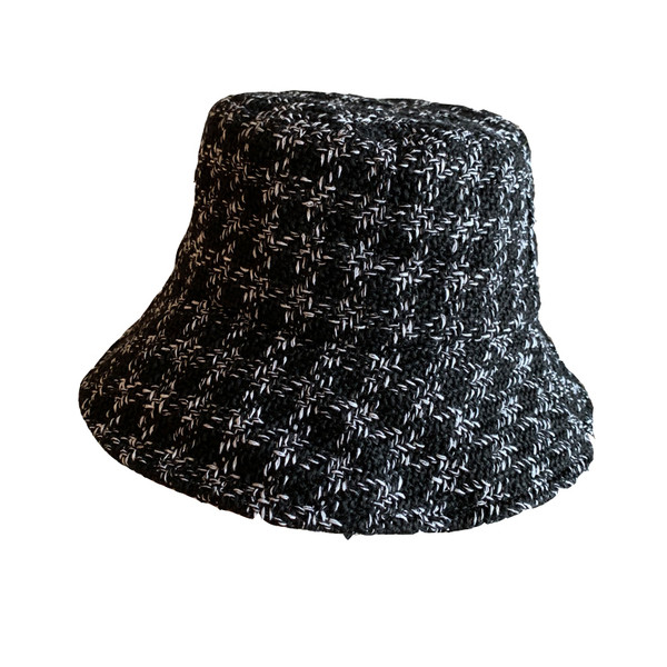 Kockás női gyapjúkalap-retro stílusú