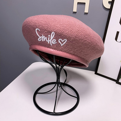 Νέο μοντέλο κομψό γυναικείο καπέλο τύπου μπερέ με επιγραφή