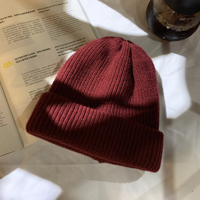 Női gyapjú sapka-sima modell