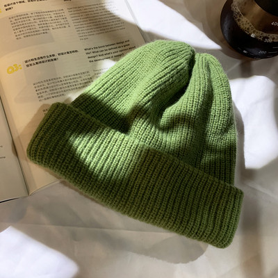 Női gyapjú sapka-sima modell