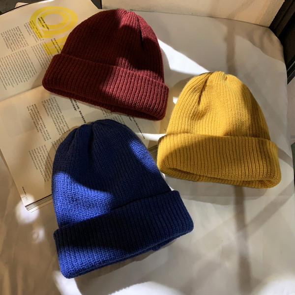 Női gyapjú sapka-sima modell