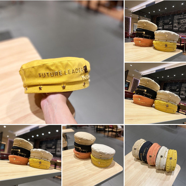 Γυναικείο καπέλο μπερέ με μεταλλικά στοιχεία