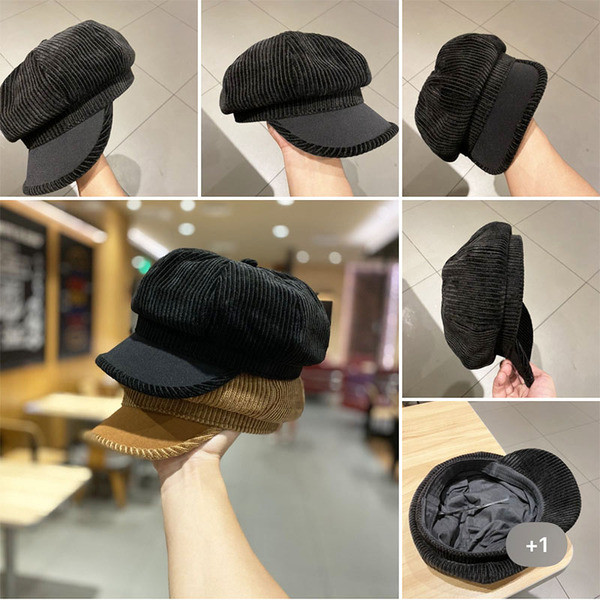 Női kordbársony sapka napellenzővel