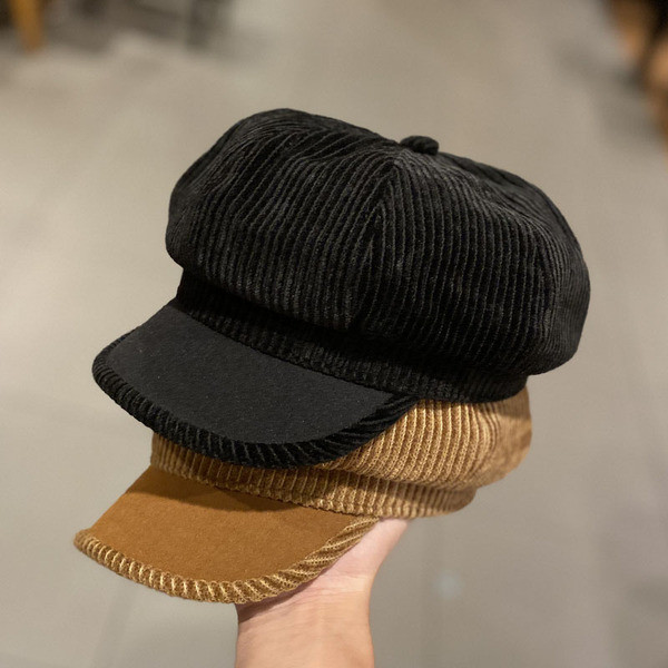 Női kordbársony sapka napellenzővel