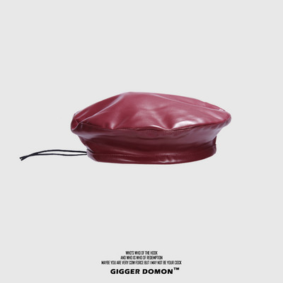 Καπέλο από eco δέρμα unisex μοντέλο