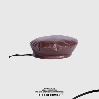 Καπέλο από eco δέρμα unisex μοντέλο