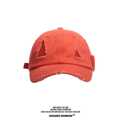 Καπέλο Unisex με γείσο και σκισμένα μοτίβα