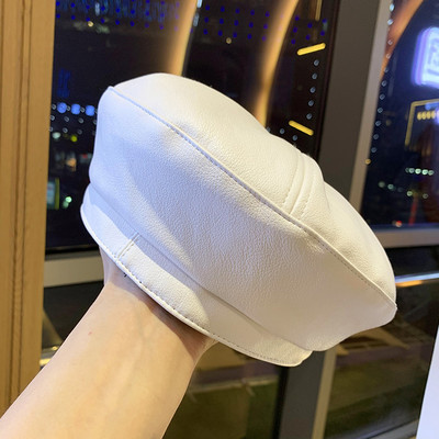 Γυναικείο μπερέ καπέλο από οικολογικό δέρμα