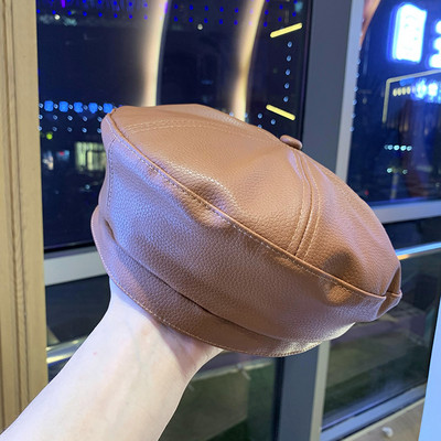 Γυναικείο μπερέ καπέλο από οικολογικό δέρμα