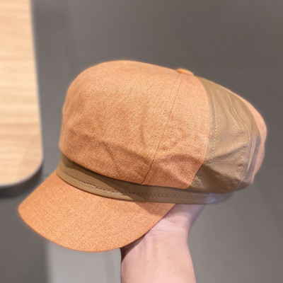 Καθημερινό γυναικείο καπέλο από ύφασμα και οικολογικό δέρμα