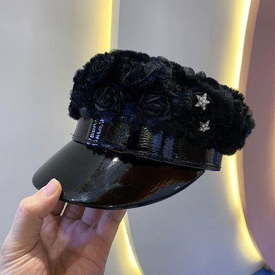 Νέο μοντέλο γυναικείο καπέλο με γείσο και τρισδιάστατα στοιχεία