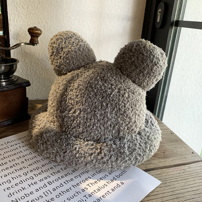 Καθημερινό γυναικείο μάλλινο καπέλο με τρισδιάστατα στοιχεία