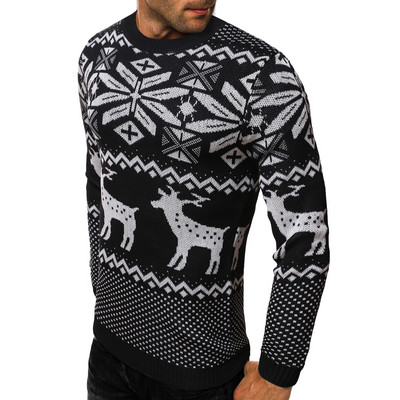 Jelenlegi férfi pulóver testre szabott modell mintával