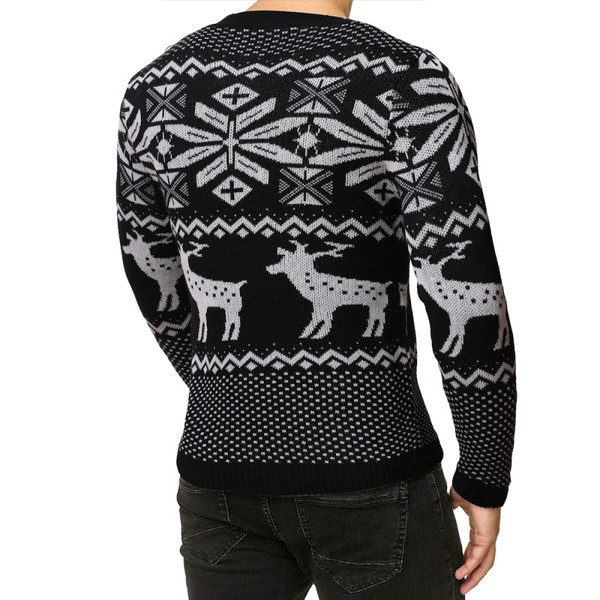 Jelenlegi férfi pulóver testre szabott modell mintával