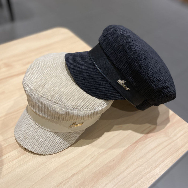 Női kordbársony sapka napellenzővel