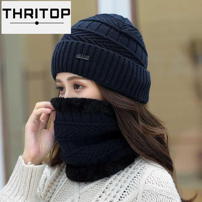 Νέο μοντέλο πλεκτό γυναικείο καπέλο - με έμβλημα