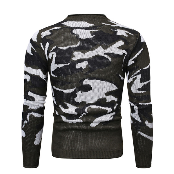 Ανδρικό casual πουλόβερ μοντέλο με οβάλ λαιμόκοψη