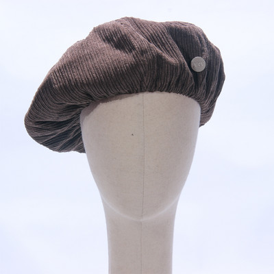 Φθινόπωρο-χειμερινό μπερέ καπέλο από κοτλέ