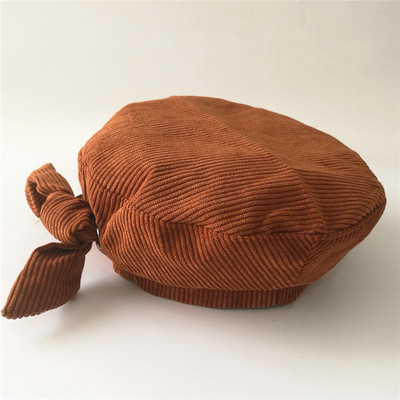 Modern női kordbársony sapka fűzős