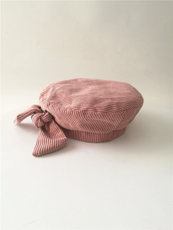 Modern női kordbársony sapka fűzős