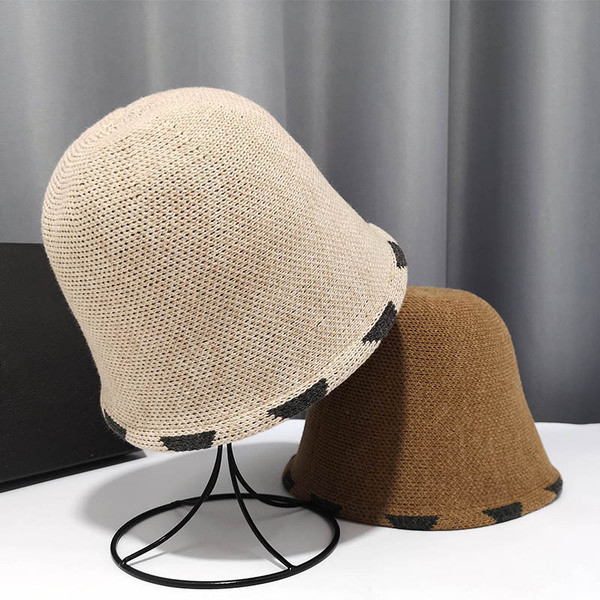 Őszi téli női kötött sapka horgásztípus