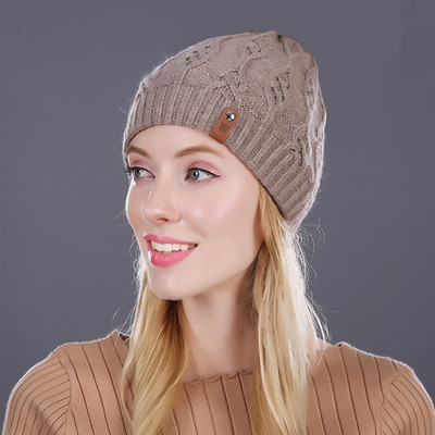 Καπέλο φθινοπώρο-χειμερινό με πλεκτό μοτίβο