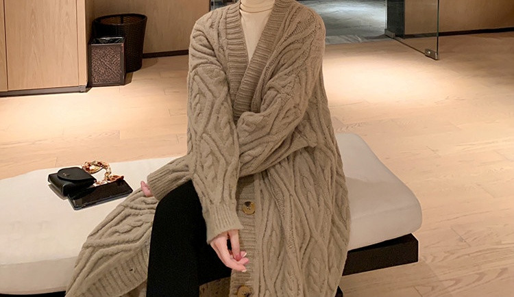 Aktuális női hosszú kardigán sima modell