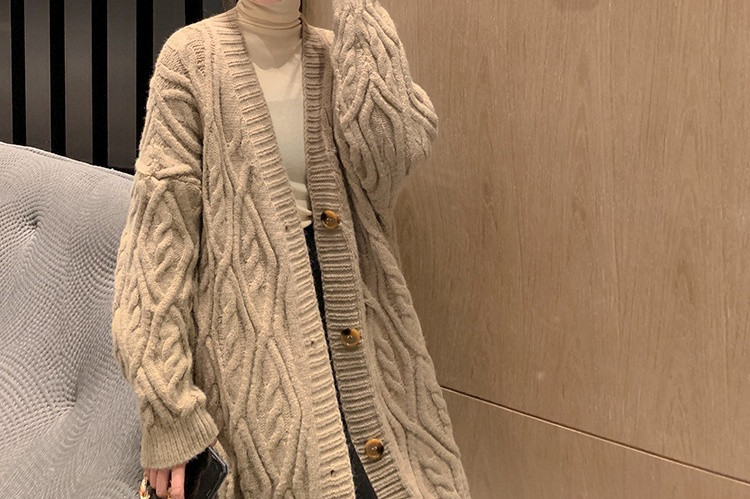 Aktuális női hosszú kardigán sima modell