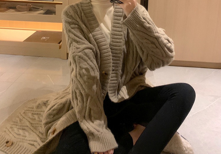 Aktuális női hosszú kardigán sima modell