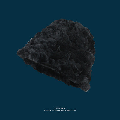 Γούνινο καπέλο για γυναίκες με τρισδιάστατο στοιχείο