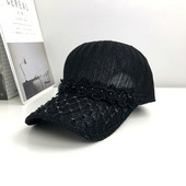 Új modell női sapka gyöngyökkel és csipkével