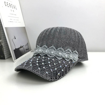 Új modell női sapka gyöngyökkel és csipkével