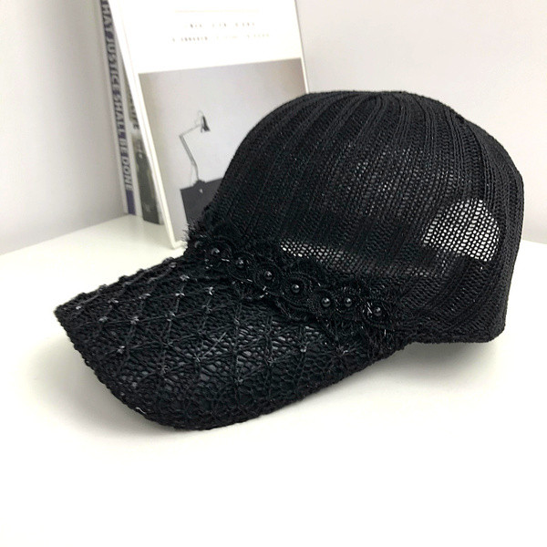 Új modell női sapka gyöngyökkel és csipkével