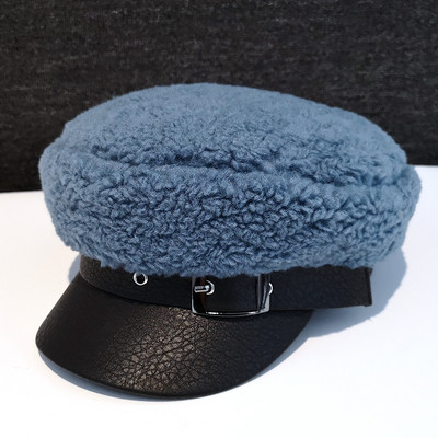 Καθημερινό γυναικείο καπέλο με δερμάτινο γείσο