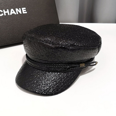 Καθημερινό γυναικείο έκο δερμάτινο καπέλο με κορδόνια