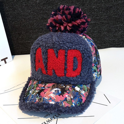 Νέο μοντέλο γυναικείο καπέλο με γείσο και μοτίβα λουλουδιών