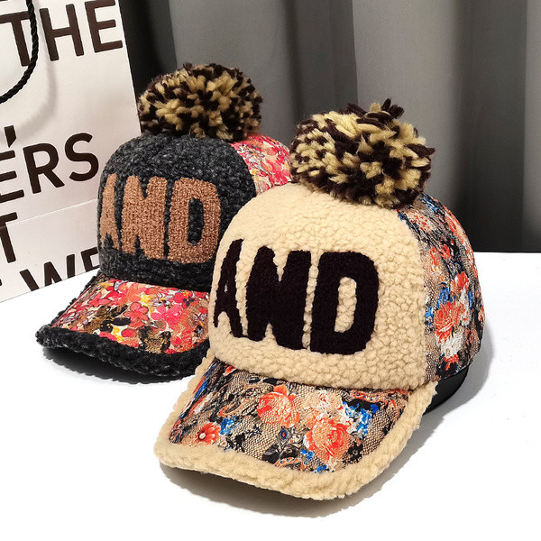 Νέο μοντέλο γυναικείο καπέλο με γείσο και μοτίβα λουλουδιών