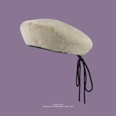 Γυναικείο μπερέ με κορδόνι