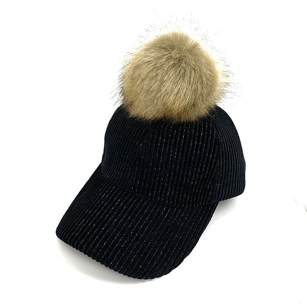 Új modell női téli sapka pehelypomponnal